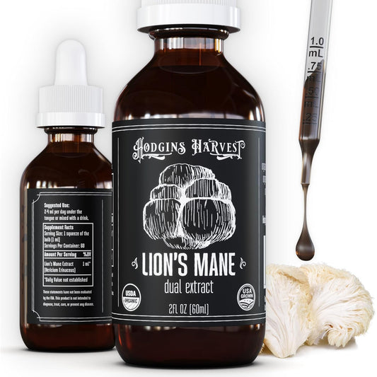 Hodgins Harvest Organic Lion's Mane Fruiting Body Extract Tincture